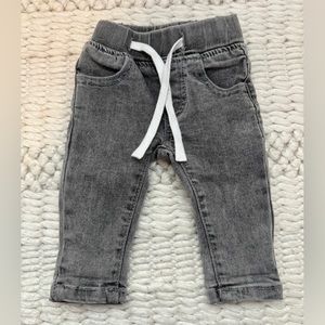 Little Bipsy grey wash denim jeans - 0-3 months